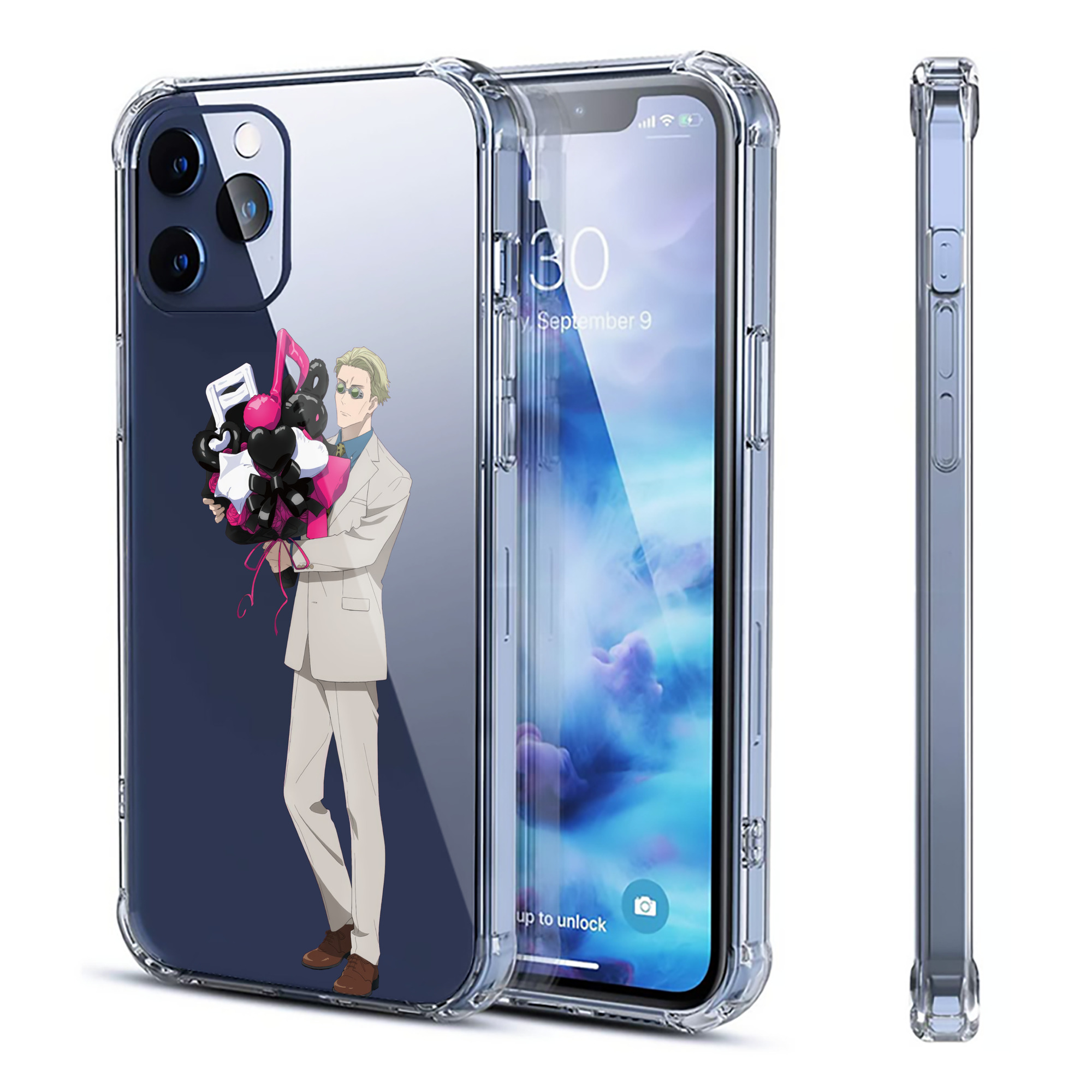 （画像用） 呪術廻戦 Jujutsu Kaisen 【iPhone 12シリーズ対応】透明スマホケース（クリアソフトケース）